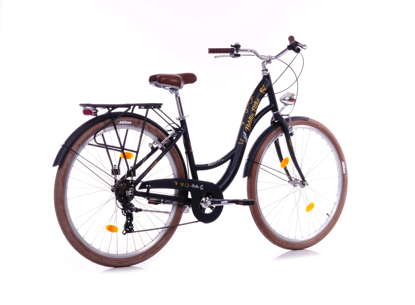 Frauen fahren Bella Bike Cityräder und genießen stilvolle Mobilität im Freien