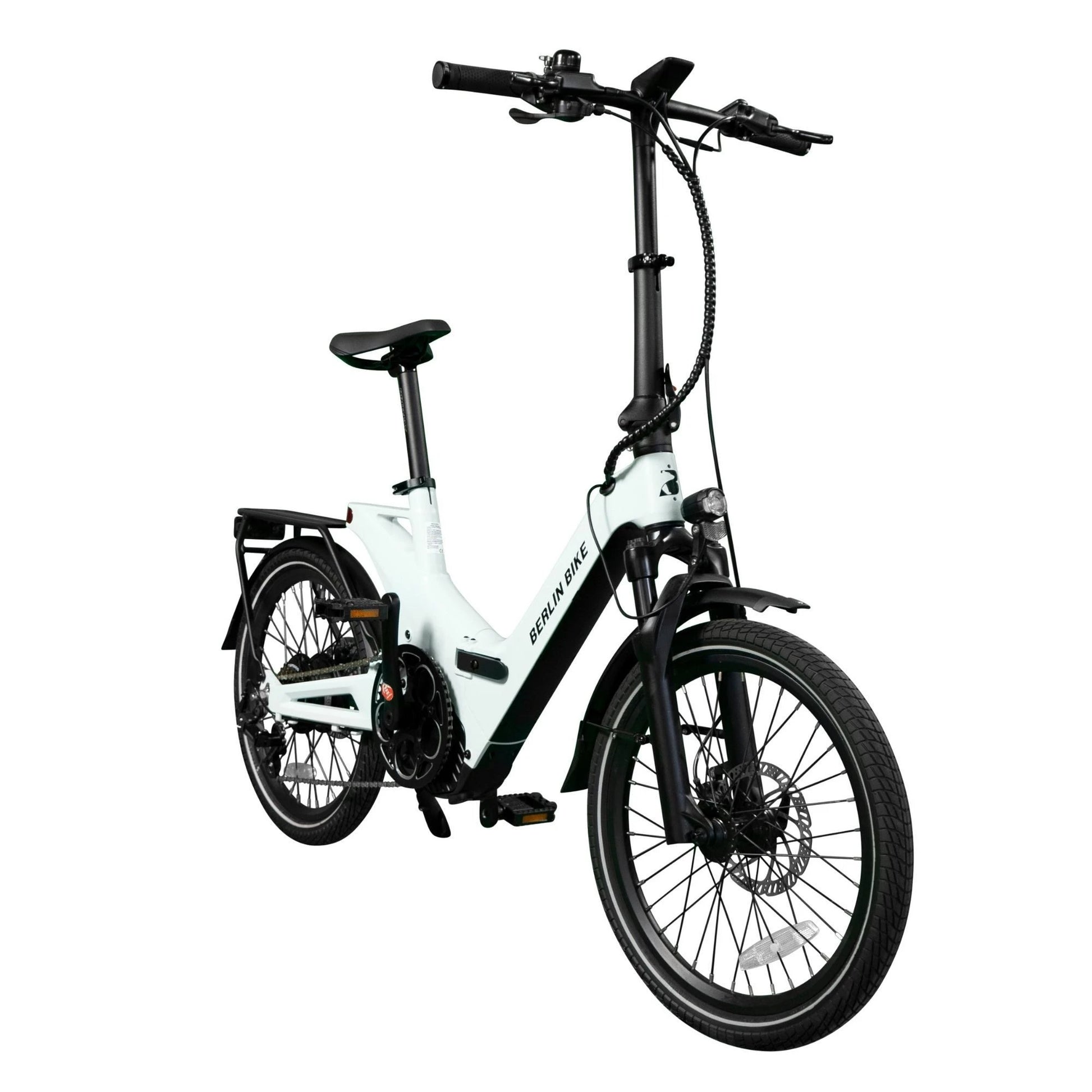 Berlin Bike 2GO E-Bike, Hellgruen 45grad frontansicht 1080x1080