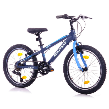 Berlin Bike Grizz 20 Zoll Kinderfahrrad, Blau 45grad frontansicht 1080x1080