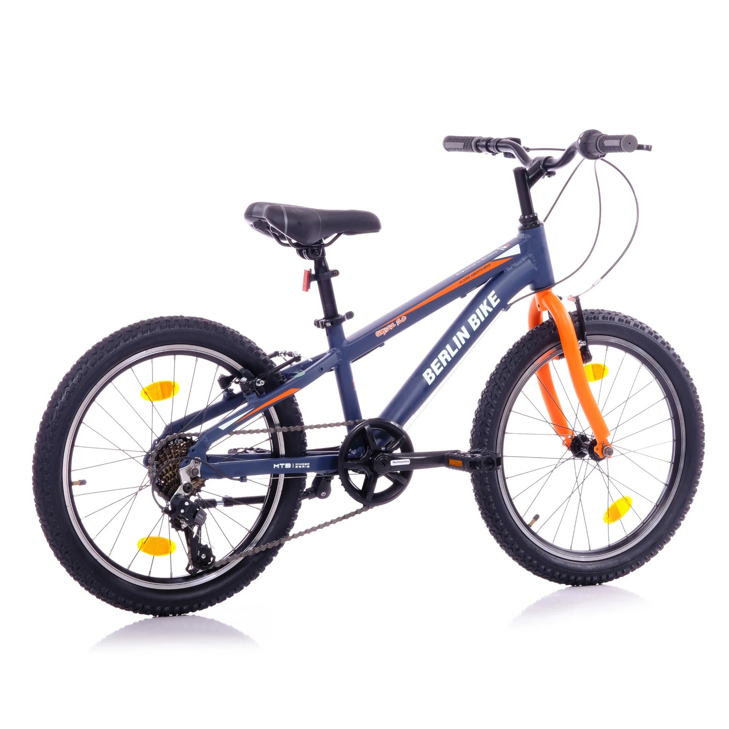 Berlin Bike Grizz 20 Zoll Kinderfahrrad, Orange 45grad rueckansicht