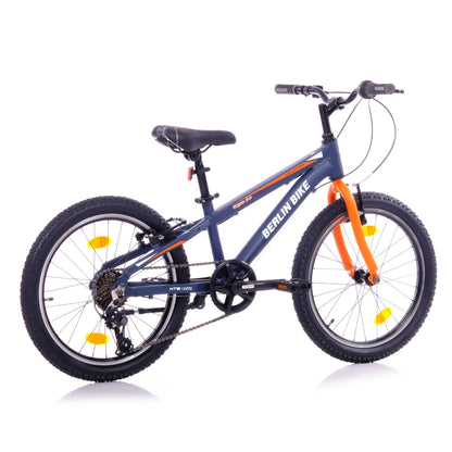Berlin Bike Grizz 20 Zoll Kinderfahrrad, Orange 45grad rueckansicht