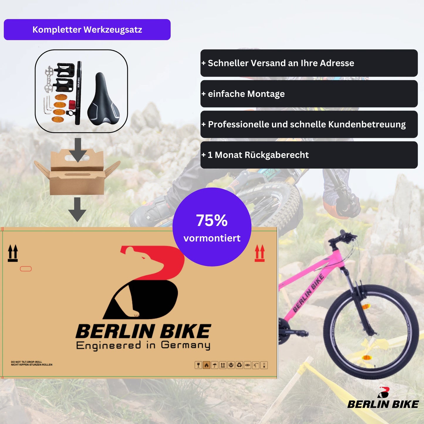 Berlin Bike MTB1 24 Zoll Mountainbike