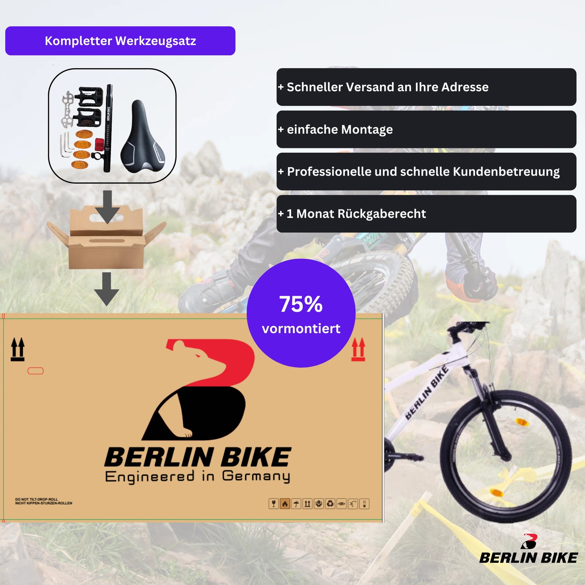 24 zoll fahrrad kleiner rahmen Berlin Bike MTB1 24 Zoll Mountainbike