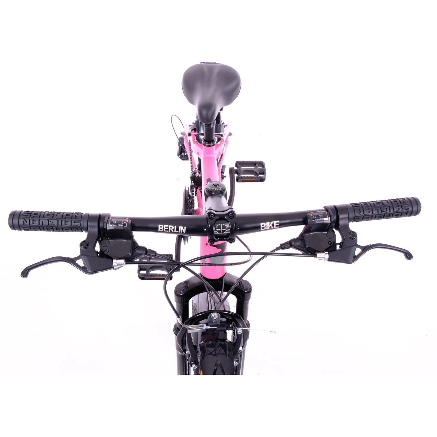 Berlin Bike MTB1 20 Zoll Kinderfahrrad, Rosa lenker von oben detail