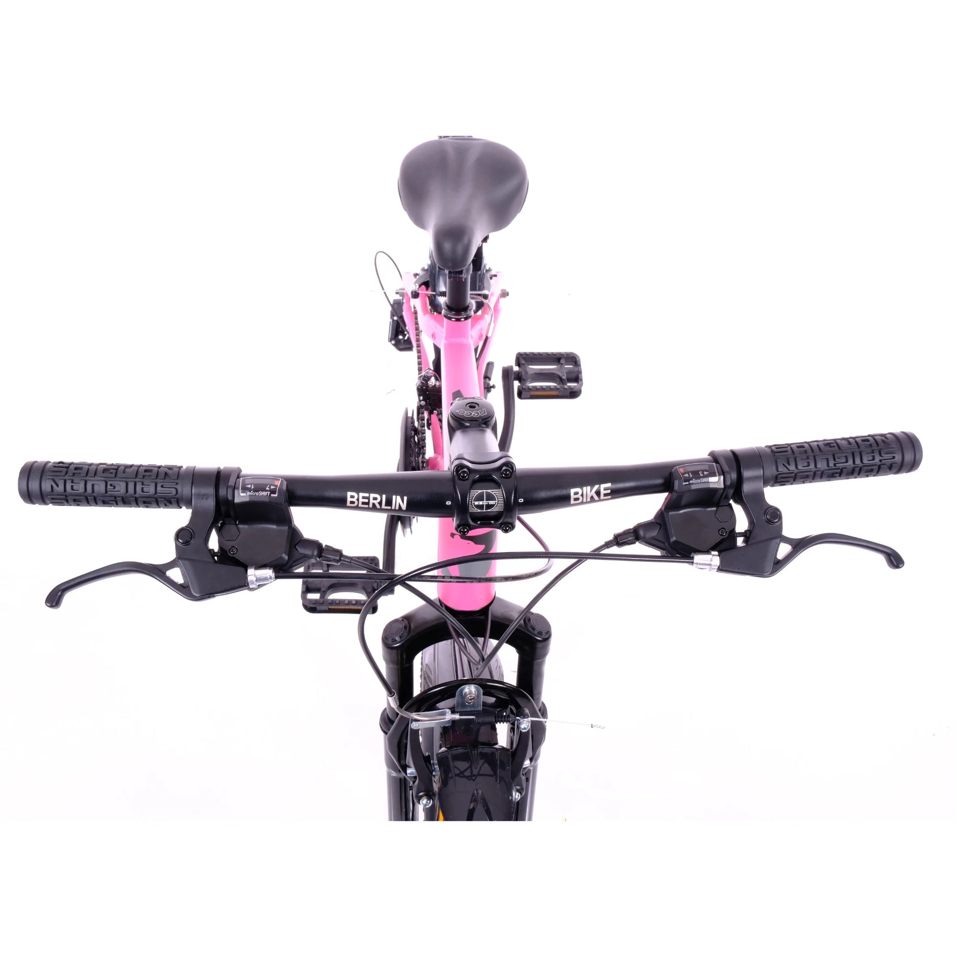 Berlin Bike MTB1 20 Zoll Kinderfahrrad, Rosa lenker von oben detail