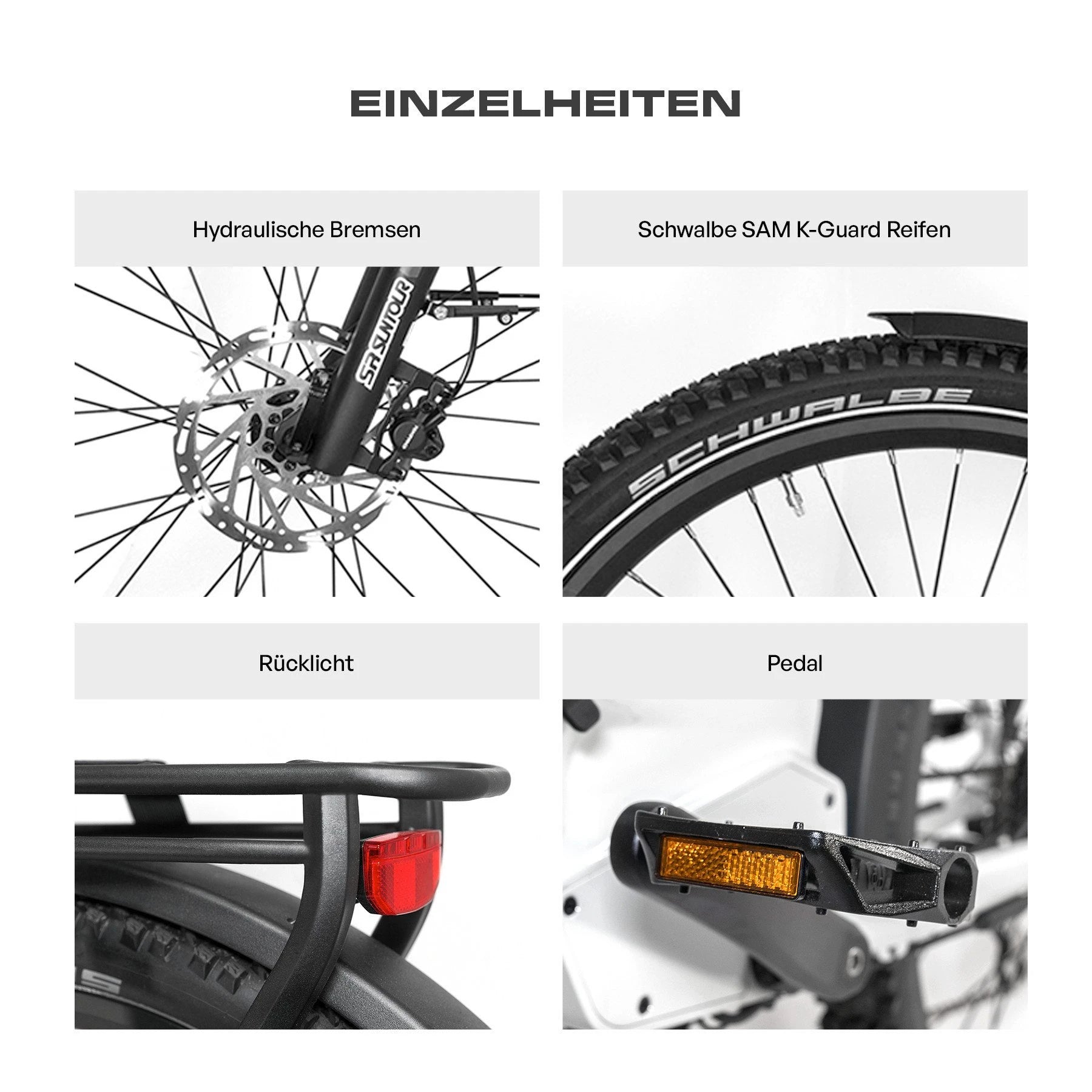Berlin Bike SUV E-Bike, Schwarz licht und bremse detail 1080x1080